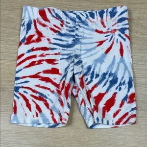 Way to Celebrate Patriotic 4th of July Tie-Dye Shorts - Red White Blue 4/5